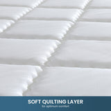 Mattress Toppers: Laura Hill Mattress Queen Size Pillow Top Pocket Spring High Density Foam 22cm