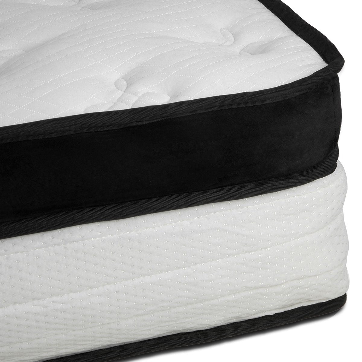 Mattress Toppers: Laura Hill Queen Mattress Bed Size Euro Top 5 Zone Spring Foam 32cm Bedding Pocket