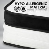 Mattress Toppers: Laura Hill Queen Mattress Bed Size Euro Top 5 Zone Spring Foam 32cm Bedding Pocket