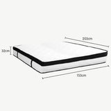 Mattress Toppers: Laura Hill Queen Mattress Bed Size Euro Top 5 Zone Spring Foam 32cm Bedding Pocket