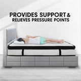 Mattress Toppers: Laura Hill Queen Mattress Bed Size Euro Top 5 Zone Spring Foam 32cm Bedding Pocket