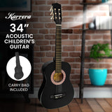 Guitars: Karrera 34in Acoustic Children Wooden Guitar - Black