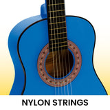 Guitars: Karrera 34in Acoustic Children no cut Guitar - Blue