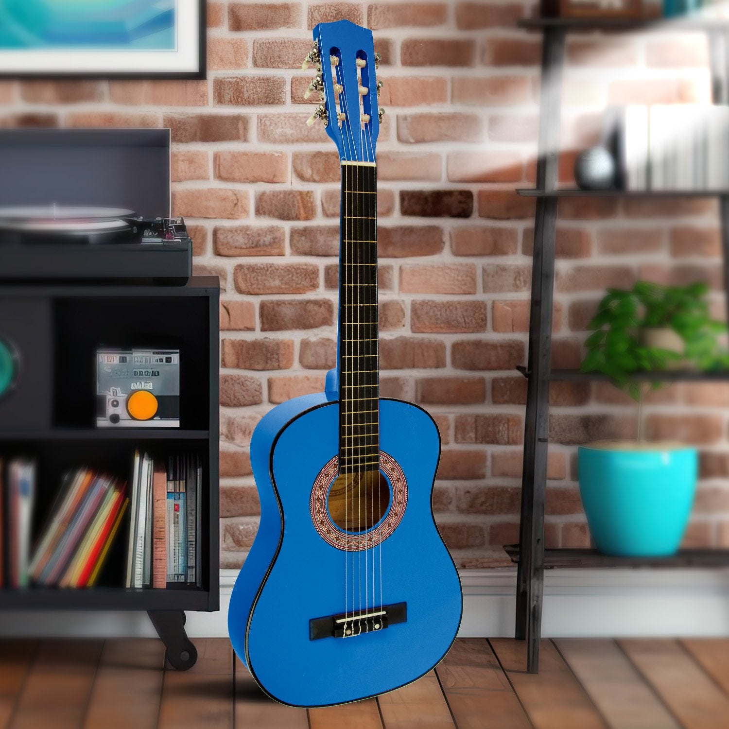Guitars: Karrera 34in Acoustic Children no cut Guitar - Blue