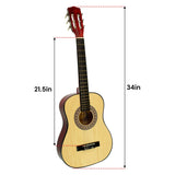 Guitars: Karrera Childrens Guitar  Wooden 34in Acoustic - Natural