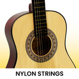 Guitars: Karrera Childrens Guitar  Wooden 34in Acoustic - Natural