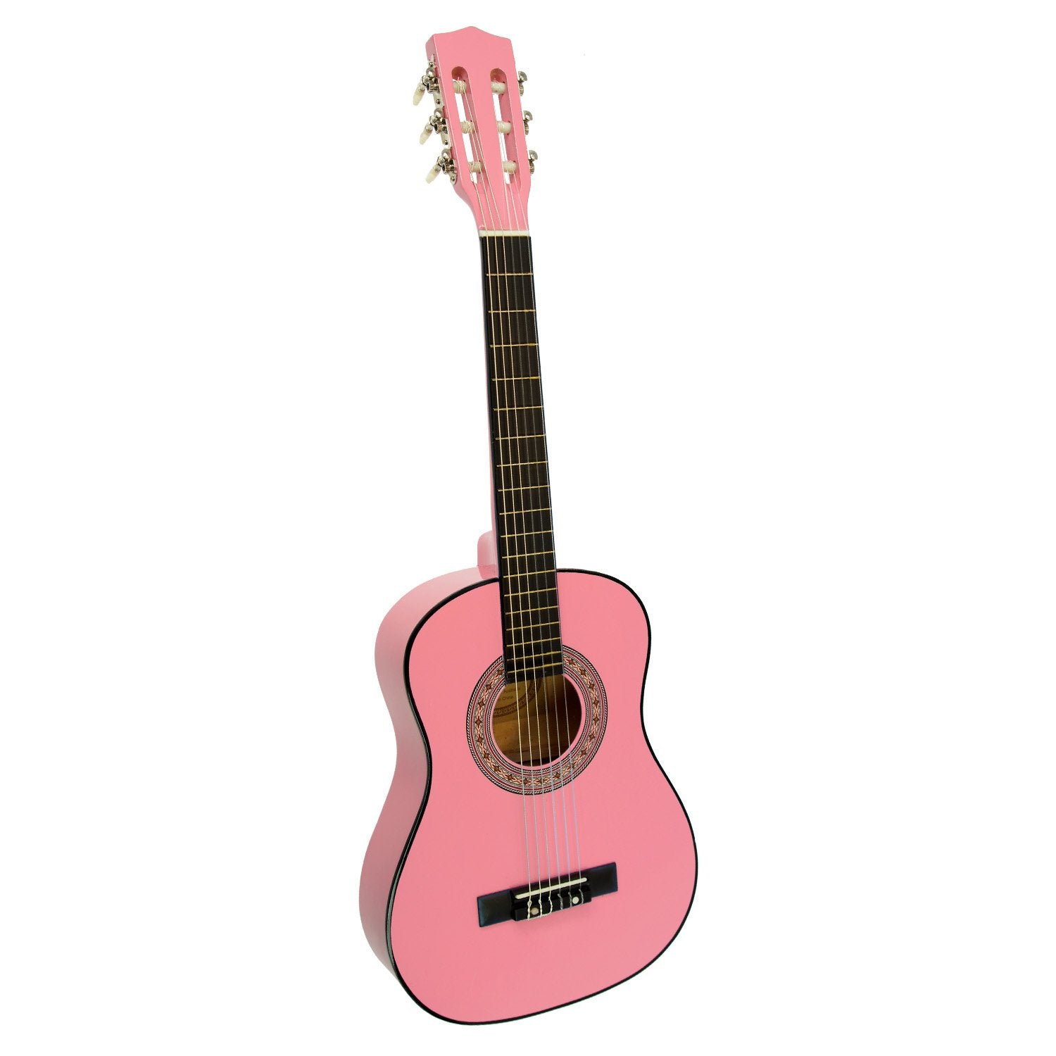 Guitars: Karrera 34in Acoustic Wooden Childrens Guitar - Pink
