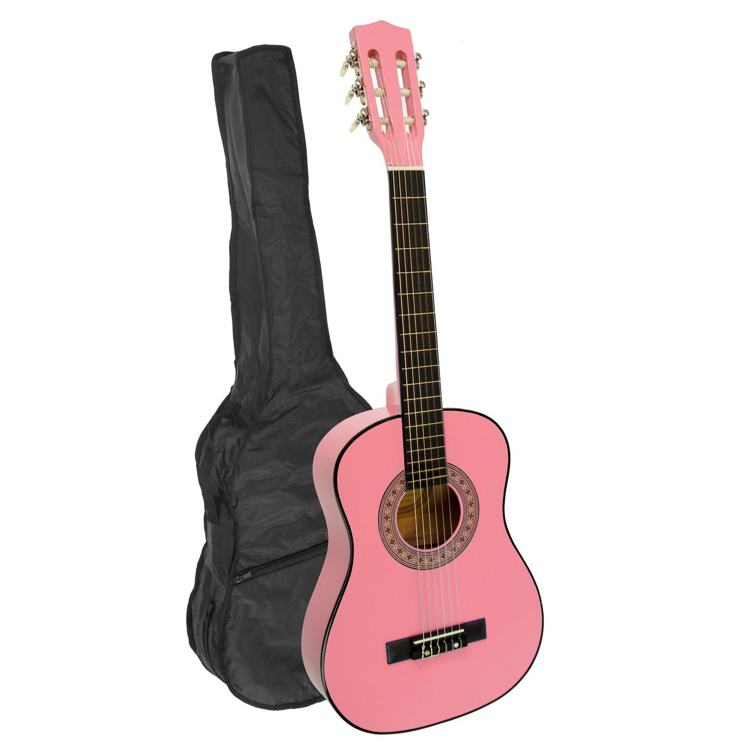 Guitars: Karrera 34in Acoustic Wooden Childrens Guitar - Pink