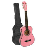 Guitars: Karrera 34in Acoustic Wooden Childrens Guitar - Pink