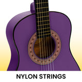 Guitars: Karrera 34in Acoustic Children no cut Guitar - Purple
