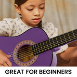 Guitars: Karrera 34in Acoustic Children no cut Guitar - Purple