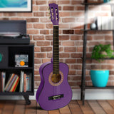 Guitars: Karrera 34in Acoustic Children no cut Guitar - Purple
