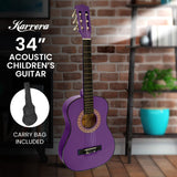 Guitars: Karrera 34in Acoustic Children no cut Guitar - Purple
