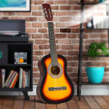 Guitars: Karrera 34in Acoustic Wooden Childrens Guitar - Sunburst