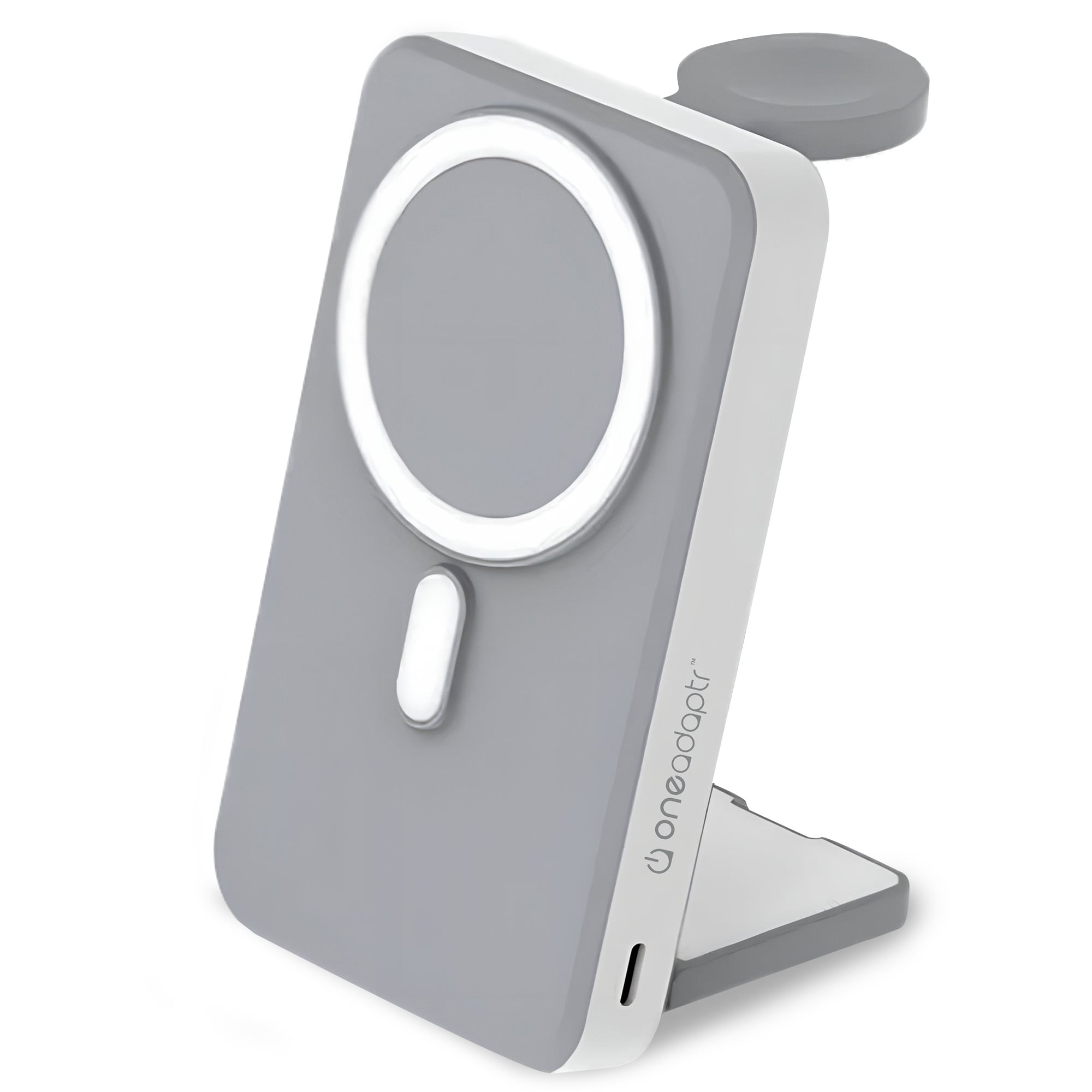 OneAdaptr OneGo Grey 5 in 1 MagSafe Charging Stand Power Bank