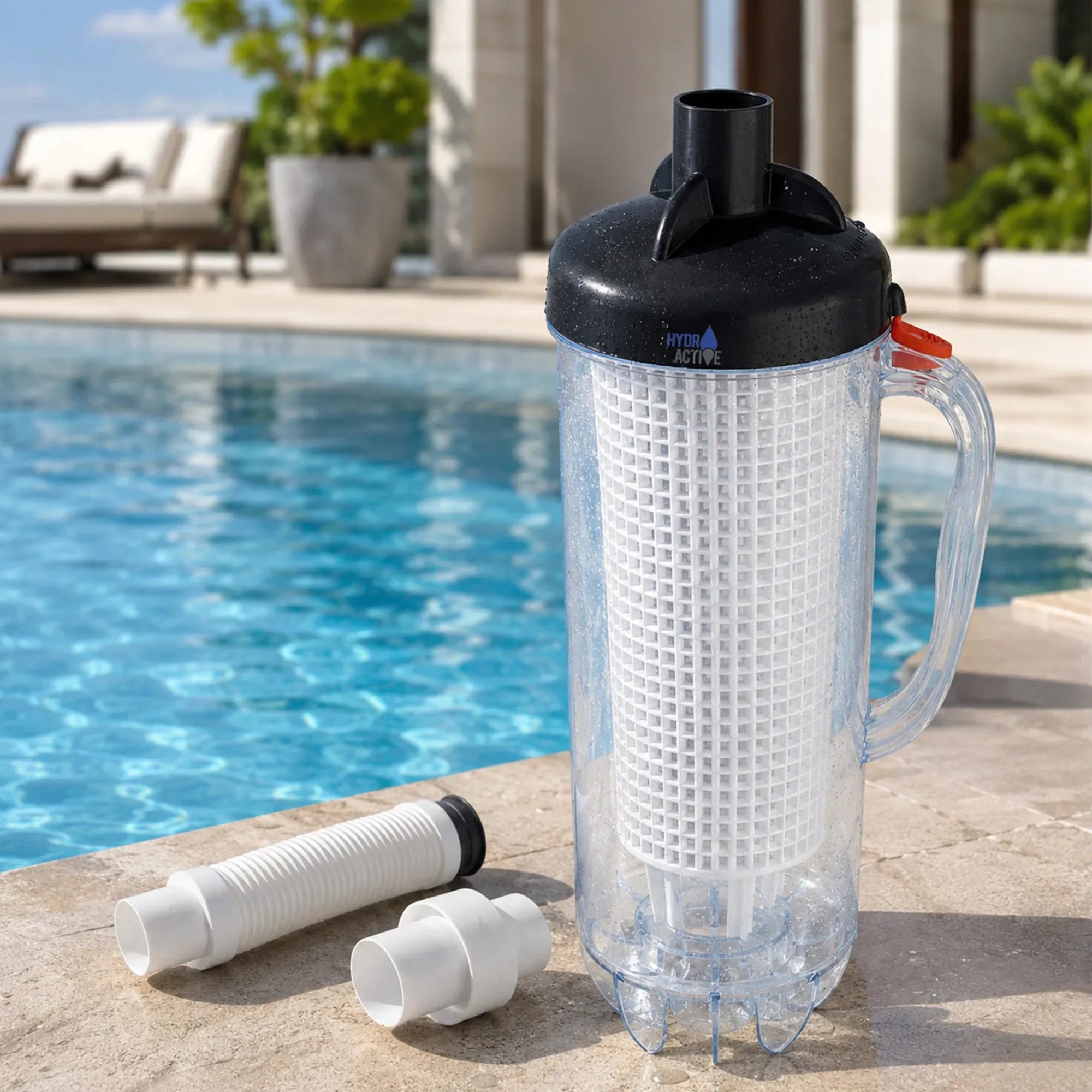 HydroActive Pool Leaf Canister Inline Debris Catcher for Suction Pool Cleaners