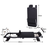 Yoga & Pilates: Powertrain Aria Steel Foldable Pilates Board Reformer Multifunctional Core Exercise Set Ab Trainer With Platform Extender Sitting Box Jumpboard And Footbar For Indoor Outdoor Full Body Fitness Home