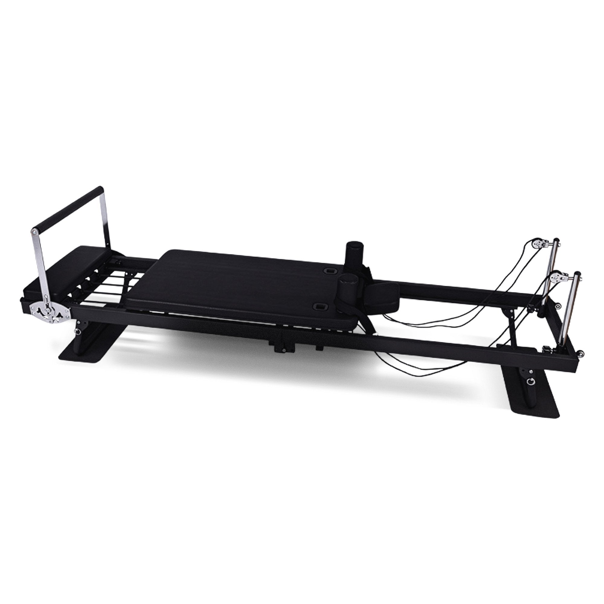 Yoga & Pilates: Powertrain Aria Steel Foldable Pilates Board Reformer Multifunctional Core Exercise Set Ab Trainer With Platform Extender Sitting Box Jumpboard And Footbar For Indoor Outdoor Full Body Fitness Home