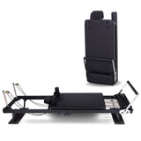 Yoga & Pilates: Powertrain Aria Steel Foldable Pilates Board Reformer Multifunctional Core Exercise Set Ab Trainer With Platform Extender Sitting Box Jumpboard And Footbar For Indoor Outdoor Full Body Fitness Home