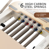 Yoga & Pilates: Powertrain Velora Beige Aluminium Foldable Pilates Board Reformer Multifunctional Core Exercise Set Ab Trainer Platform Extender Sitting Box Jumpboard And Footbar Full Body Home