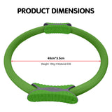 Yoga & Pilates: Powertrain Pilates Ring Band Yoga Home Workout Exercise Band Green