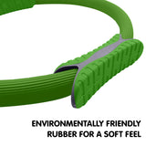 Yoga & Pilates: Powertrain Pilates Ring Band Yoga Home Workout Exercise Band Green