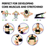 Yoga & Pilates: Powertrain Pilates Ring Band Yoga Home Workout Exercise Band Green
