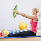 Yoga & Pilates: Powertrain Pilates Ring Band Yoga Home Workout Exercise Band Green