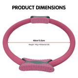 Yoga & Pilates: Powertrain Pilates Ring Band Yoga Home Workout Exercise Band Pink