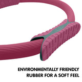 Yoga & Pilates: Powertrain Pilates Ring Band Yoga Home Workout Exercise Band Pink