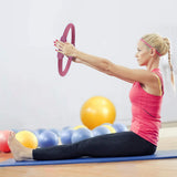 Yoga & Pilates: Powertrain Pilates Ring Band Yoga Home Workout Exercise Band Pink