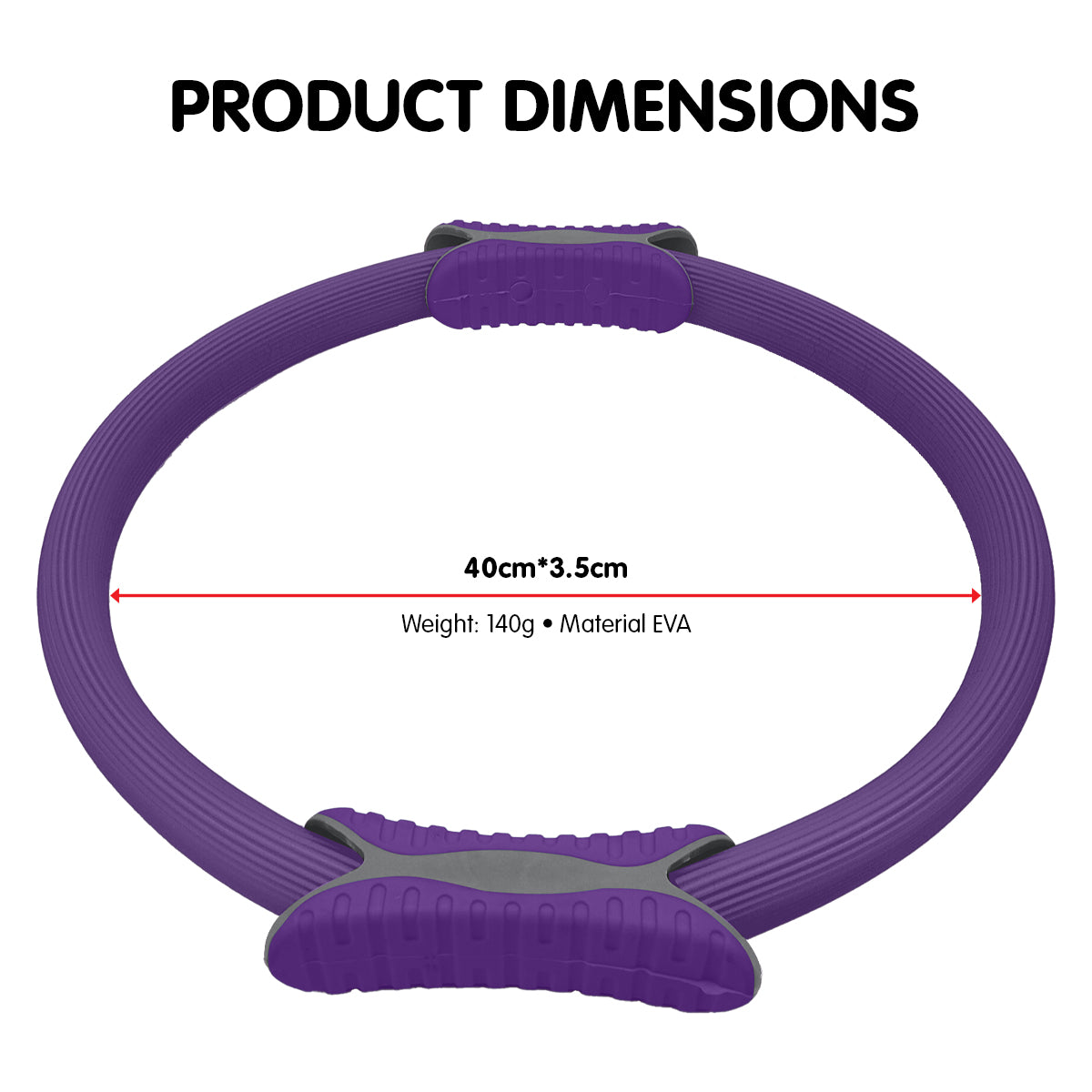 Exercise Bikes: Powertrain Pilates Ring Band Yoga Home Workout Exercise Band Purple