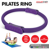 Exercise Bikes: Powertrain Pilates Ring Band Yoga Home Workout Exercise Band Purple