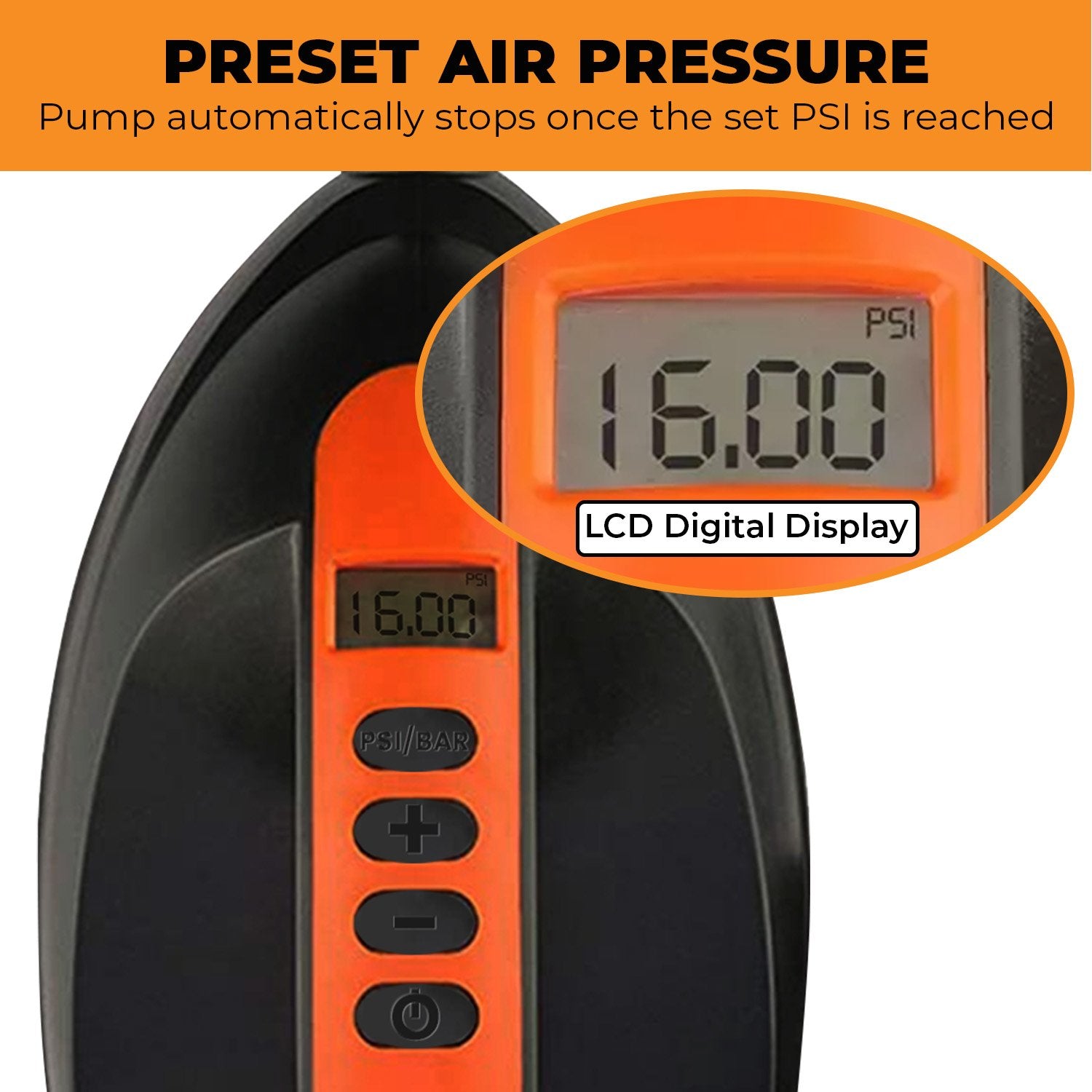 Air Pumps: Kahuna Portable Electric Air Pump 12V for Inflatable Paddle Boards