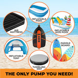 Air Pumps: Kahuna Portable Electric Air Pump 12V for Inflatable Paddle Boards