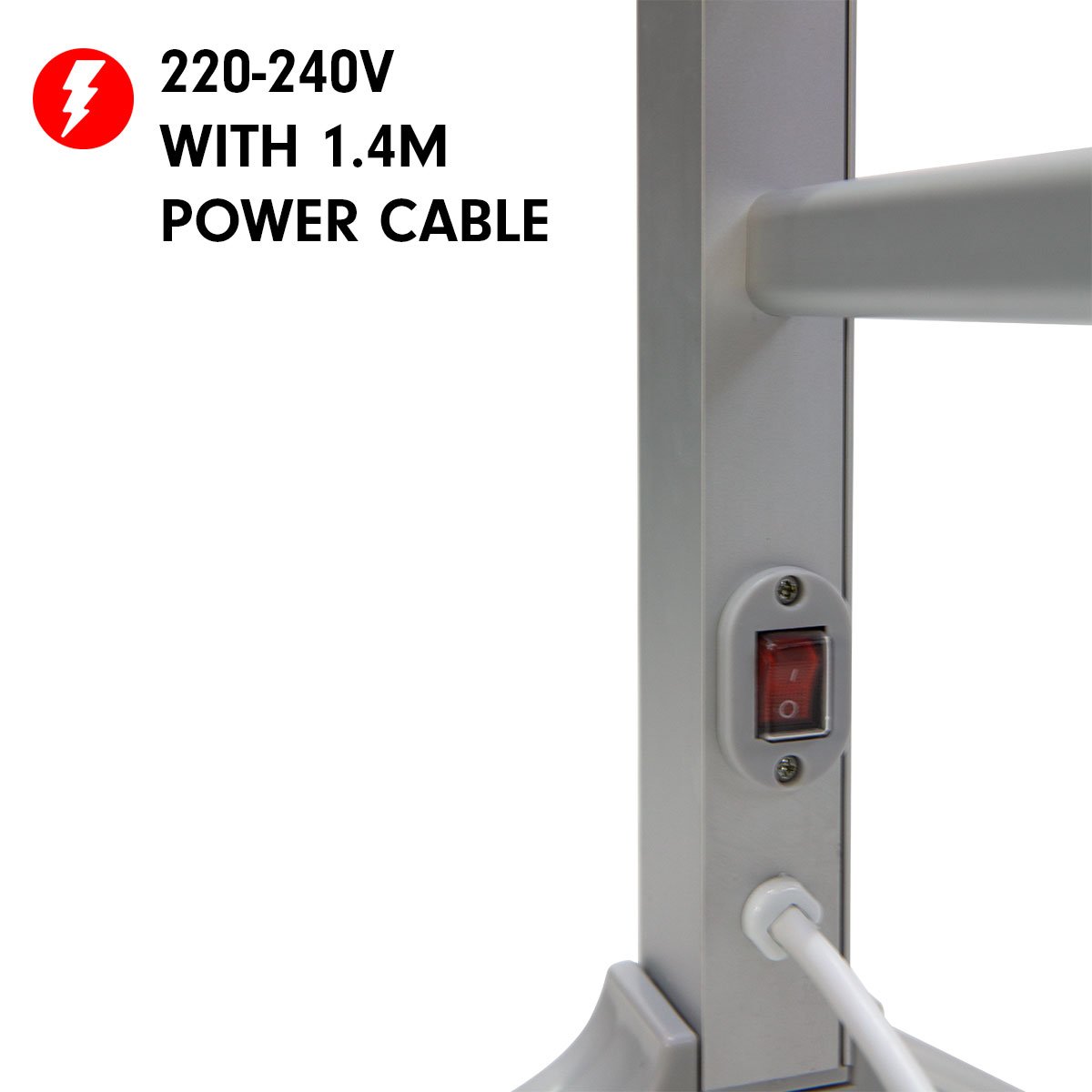 Drying Racks & Hangers: Pronti Heated Towel Rack Electric Bathroom Towel Rails Warmer Ev-160- Silver