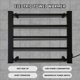 Drying Racks & Hangers: Pronti Heated Towel Rack Electric Bathroom Towel Rails Warmer Ev-90 -black
