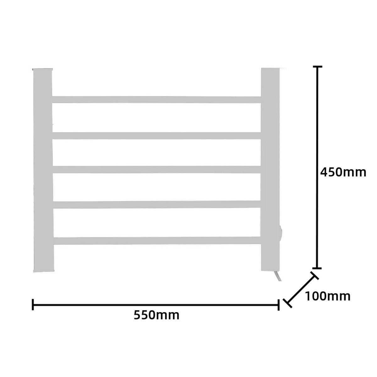 Drying Racks & Hangers: Pronti Heated Towel Rack Electric Bathroom Towel Rails Warmer Ev-90- Silver