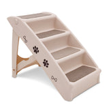 Dog Steps & Ramps: Furtastic Foldable Pet Stairs In White - 50cm Dog Ladder Cat Ramp