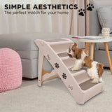 Dog Steps & Ramps: Furtastic Foldable Pet Stairs In White - 50cm Dog Ladder Cat Ramp