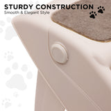 Dog Steps & Ramps: Furtastic Foldable Pet Stairs In White - 50cm Dog Ladder Cat Ramp