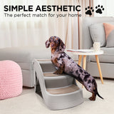 Dog Steps & Ramps: Furtastic Foldable Pet Stairs In Grey - 38cm Dog Ladder Cat Ramp