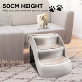 Dog Steps & Ramps: Furtastic Foldable Pet Stairs In Grey - 38cm Dog Ladder Cat Ramp