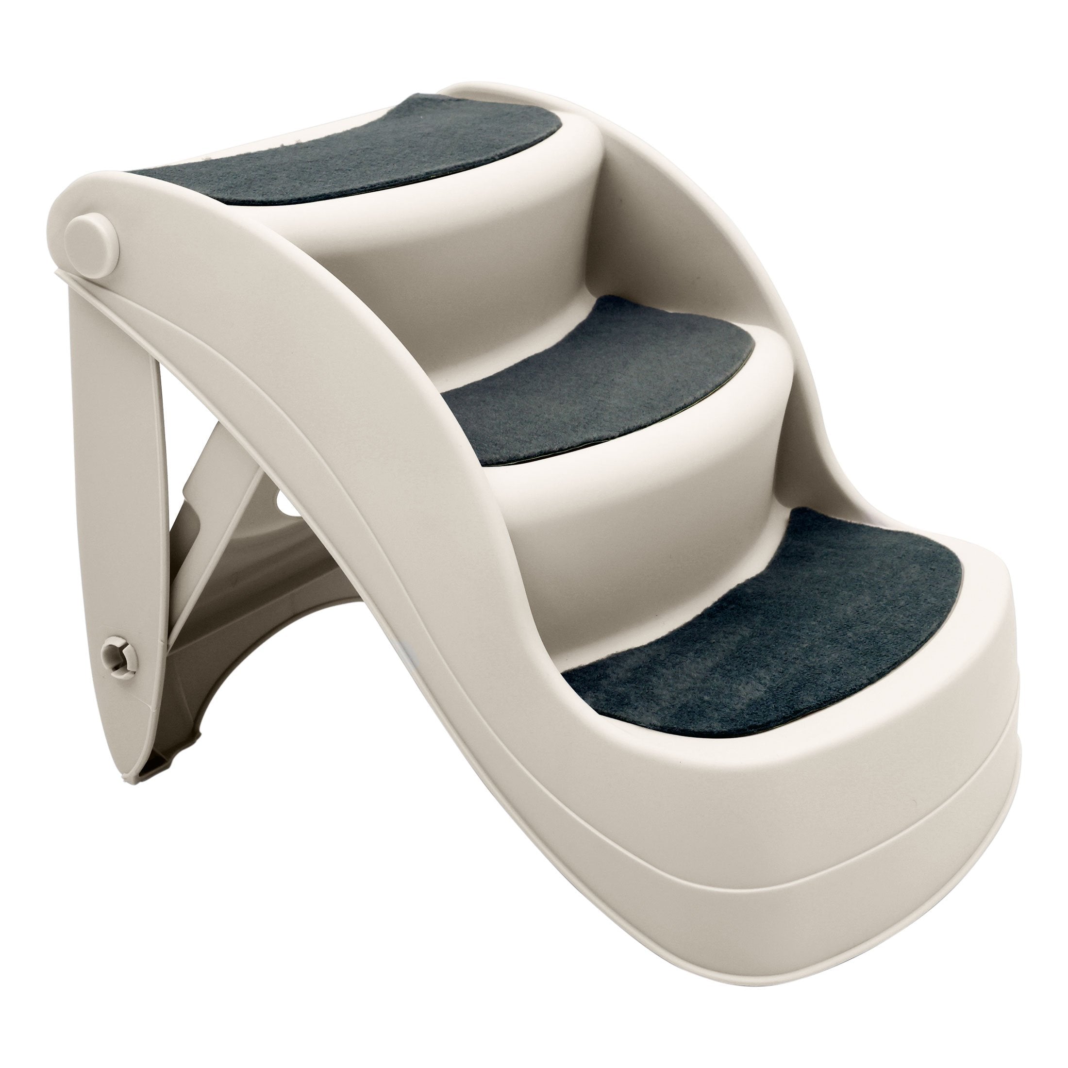 Dog Steps & Ramps: Furtastic 38cm Foldable Pet Stairs Ramp - White