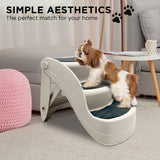 Dog Steps & Ramps: Furtastic 38cm Foldable Pet Stairs Ramp - White
