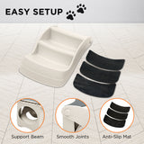 Dog Steps & Ramps: Furtastic 38cm Foldable Pet Stairs Ramp - White