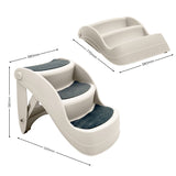 Dog Steps & Ramps: Furtastic 38cm Foldable Pet Stairs Ramp - White