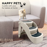 Dog Steps & Ramps: Furtastic 38cm Foldable Pet Stairs Ramp - White