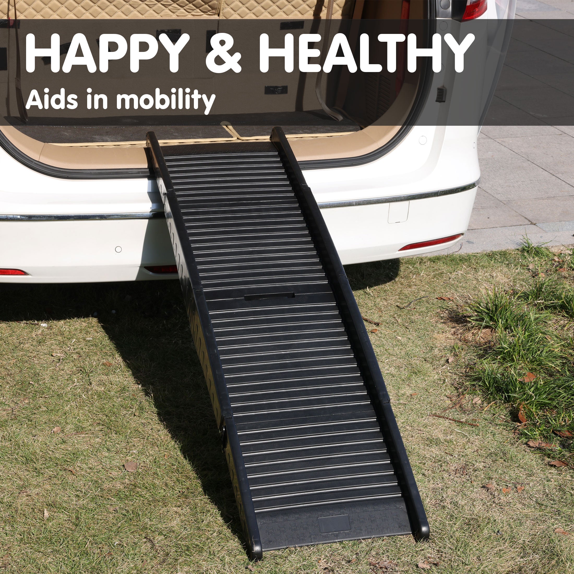 Dog Steps & Ramps: Furtastic 152cm Portable Dog Pet Ramp - Black