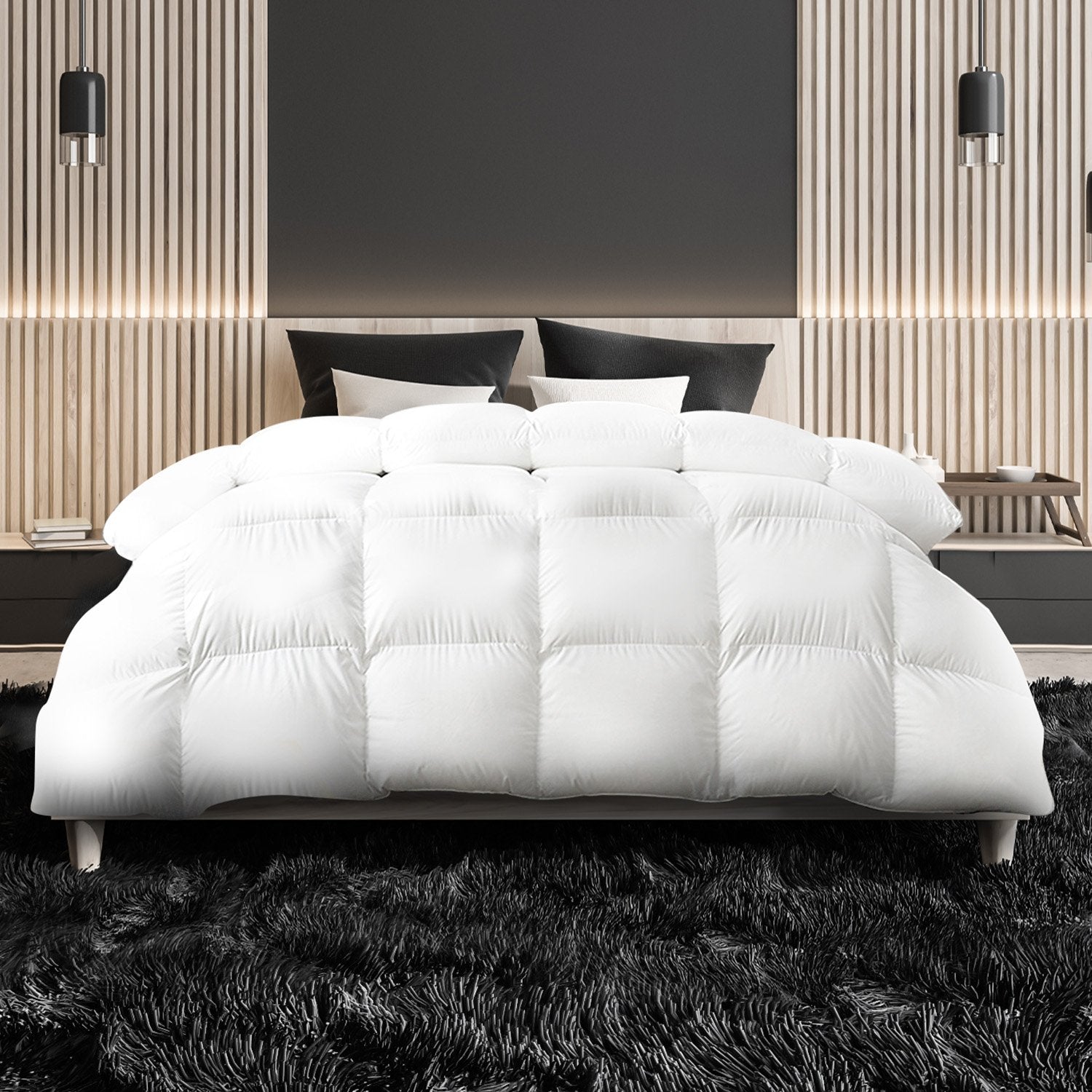 Quilts & Duvets: Laura Hill 500GSM Duck Down Feather Quilt Comforter Doona - Queen